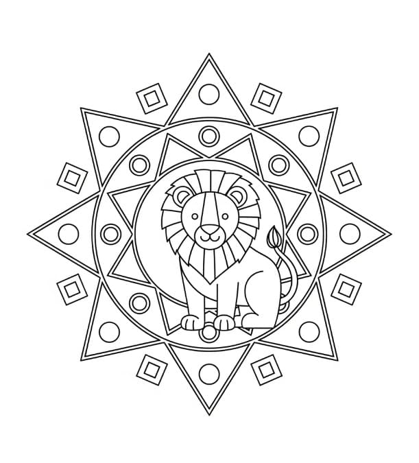 Mandalas Lion 39